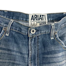 Ariat M4 Low Rise Bootcut Blue Jeans Mens 40 x 33 Relaxed Wider in Hip and Thigh