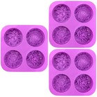 Set of 3 Silikonform Blüte Handgefertigte Seifenformen Für Kerzen