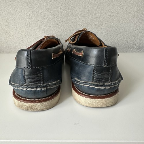 Sperry Top-Sider Gold Cup Herren 10,5 Marineblau Weiß Leder Bootsschuhe - Bild 7 von 13
