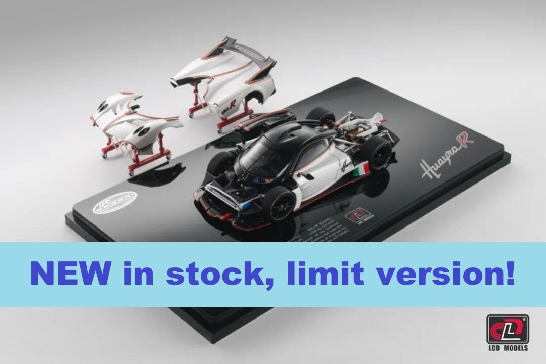 LCD models 1/43 Pagani Huayra R Diecast Full Open Super Car White