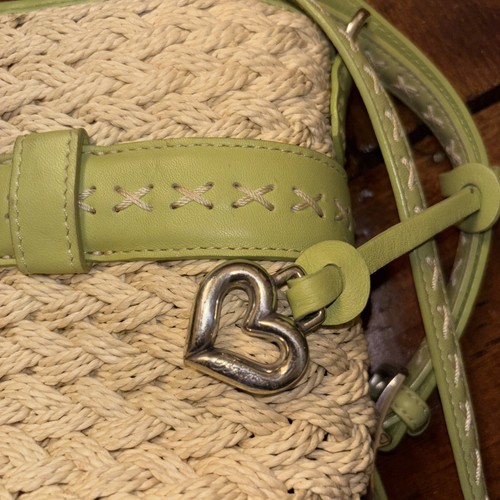 Brighton Woven Green Accent Purse Handbag EUC Adjustable Strap - Picture 10 of 10