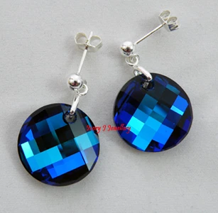 Bermuda blue swarovski crystal deals earrings