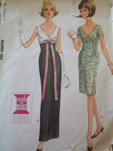 McCalls 7532 Cross over bodice evening Gown 13 / 33 Dress cocktail 50's 60's - Picture 1 of 3