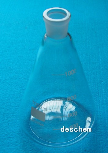 1000ml,24/29,Glass Erlenmeyer Flask,1L Lab Conical Bottle w/a Little Airbubble - Picture 2 of 5