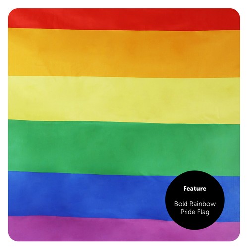 STOLZFLAGGE MÜTZE + VUVUZELA REGENBOGENFARBEN LGBT FESTIVAL PRIDE MARSCH FESTIVAL SET - Bild 4 von 7