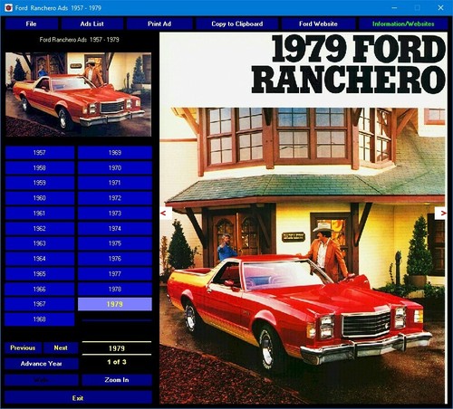 Libro de anuncios Ford Ranchero 1957 - 1979 colección digital - Imagen 1 de 3