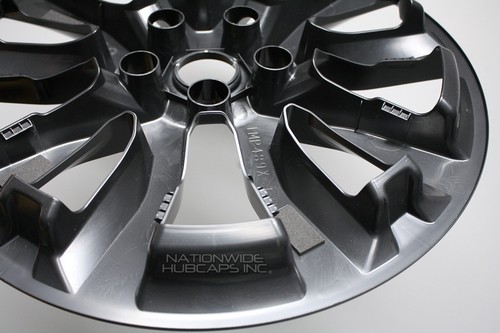 for Nissan Rogue Sport S SV 2020-2022 Black 17" Wheel Skins Hub Caps Rim Covers - Picture 6 of 10