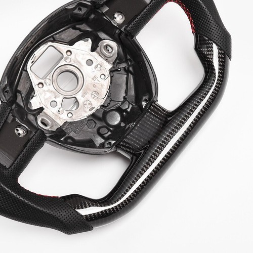 Volante deportivo plano personalizado de fibra de carbono real Audi A4 A5 2004-2012 - Imagen 7 de 11