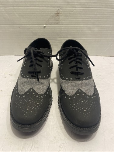 Cole Haan Men's Sz 7 Zerogrand Wingtip Oxford Black And Gray