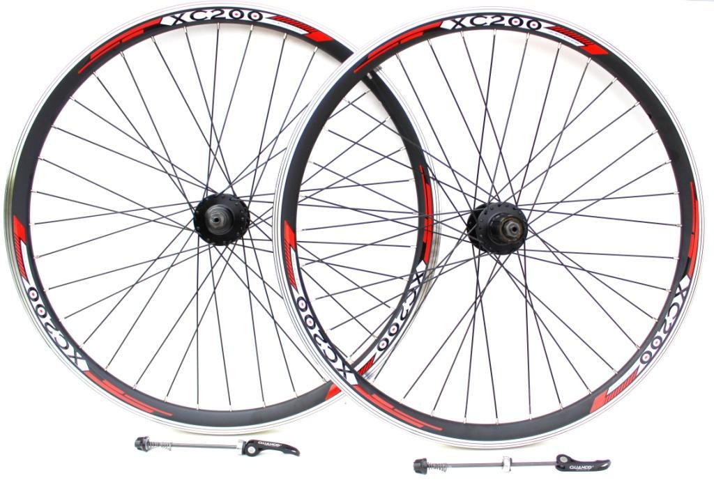 26 MTB MOUNTAIN BIKE WHEELS FRONT REAR SET CASSETTE REAR HUB QR SKEWERS eBay