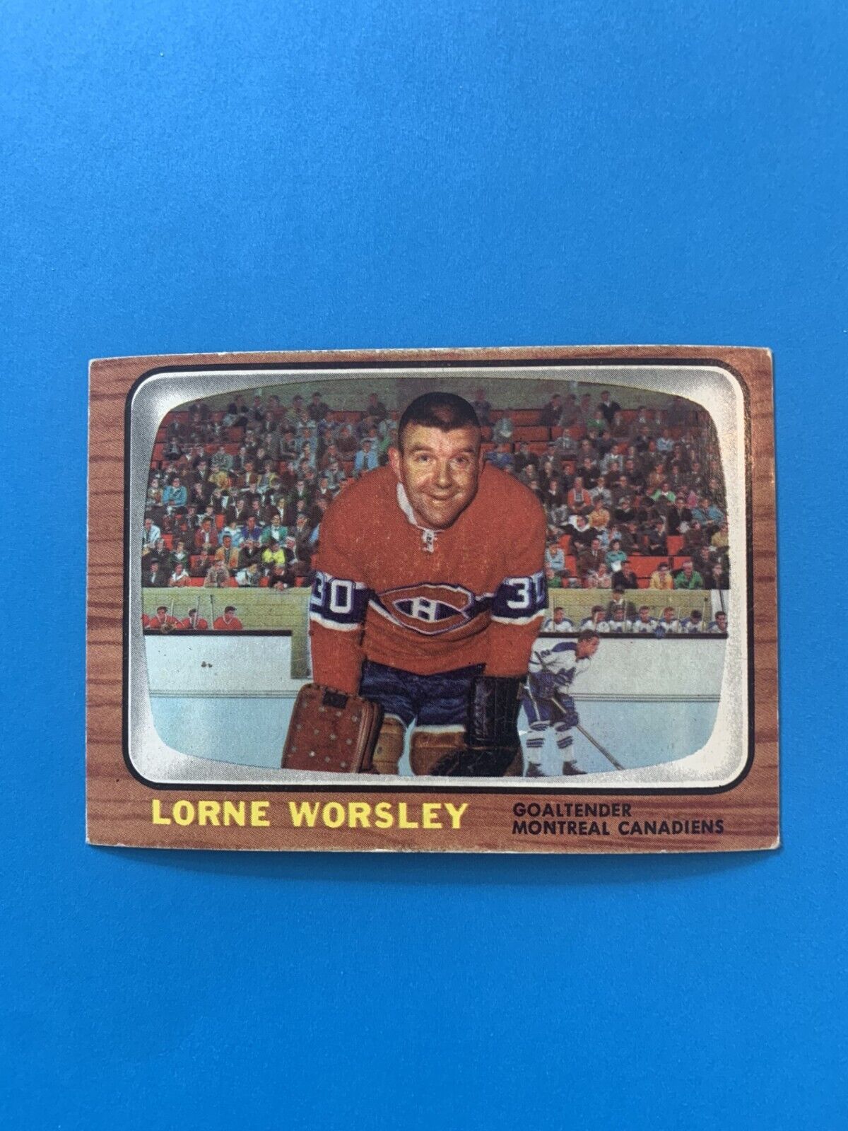 66/67 Topps #2 Lorne Worsley Montreal Canadiens HOF EX-NM