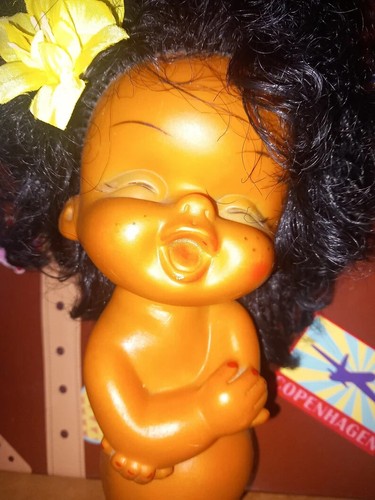 Vintage rubber doll hula hawaiian sun bunny moody cutie sassy pin up tan 70's - Picture 2 of 7