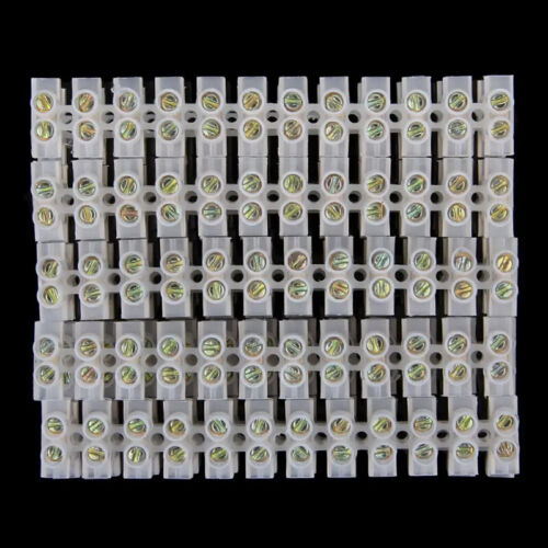 6X Barrier Screw Terminal Block Wire Dual Connector Strips 12 Position 3/6/10A - Picture 11 of 11