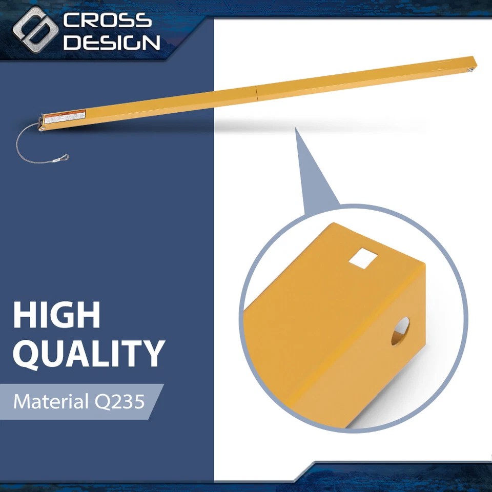 Puerta trasera amarilla de 2 lados para remolque utilitario puerta y rampa sistema de asistencia de elevación 350 lb Foto 4 de 4