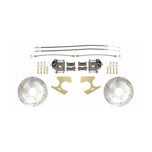 Fits 1963-87 C10 Truck Rear 5 Lug Drilled/Slotted Disc Brake Kit DBK1012TRK-5LX - Picture 2 of 7