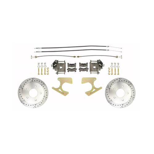 Fits 1963-87 C10 Truck Rear 5 Lug Drilled/Slotted Disc Brake Kit DBK1012TRK-5LX - Picture 2 of 7