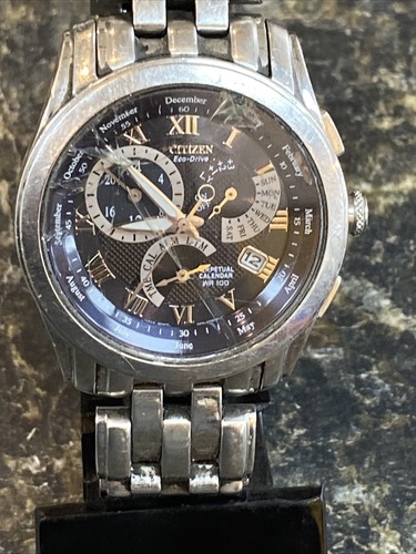 Citizen 8700 / E870 Calibre Watch Eco-Drive Silver & Black - Picture 10 of 16