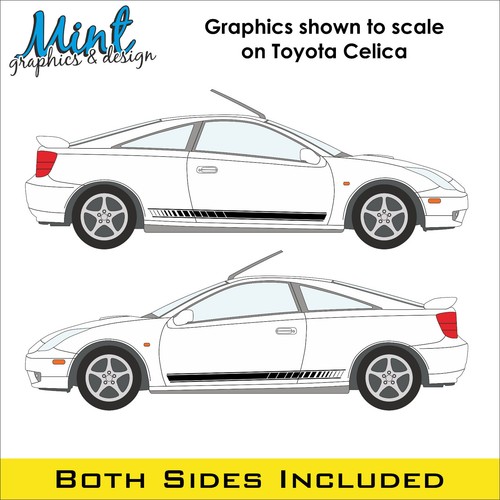 Toyota CELICA VVT Side Stripes GT JDM Decals Stickers Graphics NO P&P 004 - Picture 3 of 4