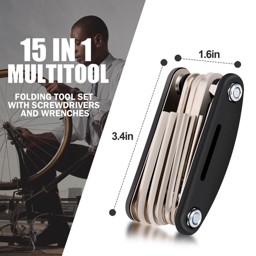2 pcs Multi Functional Bike Bicycle Repair Tool Kit Portable Mountain Bike Tool - Picture 3 of 16