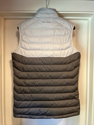 Columbia White Out Vest Mens Small Gray Puffer Insulated Omni-Heat New Tags - Picture 11 of 16
