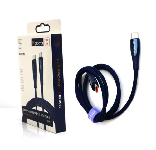 Mgbca Sonic PD Fast Charge USB-C Cable For Galaxy A15/A14/A13, 100W, Led Display - Picture 2 of 22