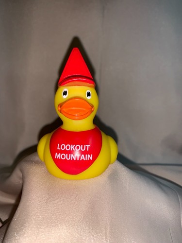 See Rock City Lookout Mountain Advertising Yellow Rubber Duckie Duck Toy