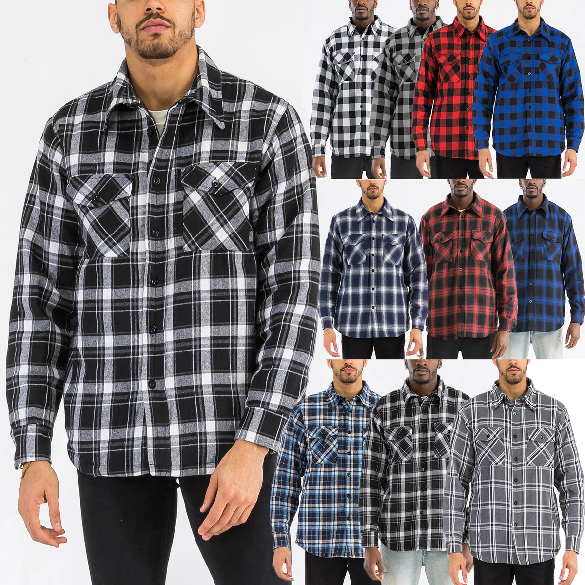 Mens flannel shirt with quilted lining 2025