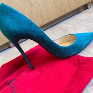 teal christian louboutin shoes