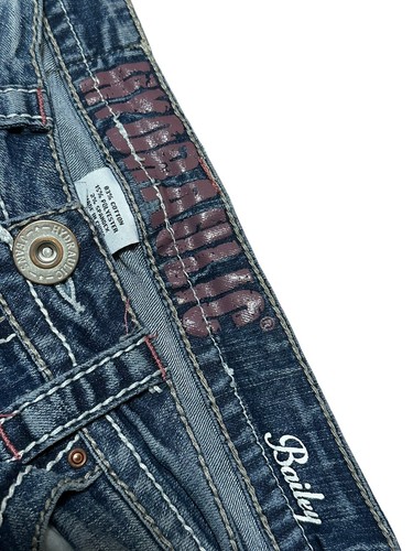 Hydraulic Girls Jeans Distressed Roll Cuff Sz 5/6 (28x22) Embroidered Pockets - Picture 7 of 12