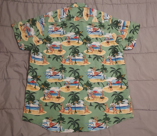 DBK Kangaroo Beach Party Cricket Men's 3XL Casual Hawaiian Shirt Short Sleeve - Picture 6 of 6