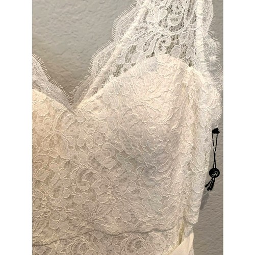 ADRIANNA PAPELL Sleeveless Lace Overlay Illusion Gown Size US/14 - Picture 6 of 8