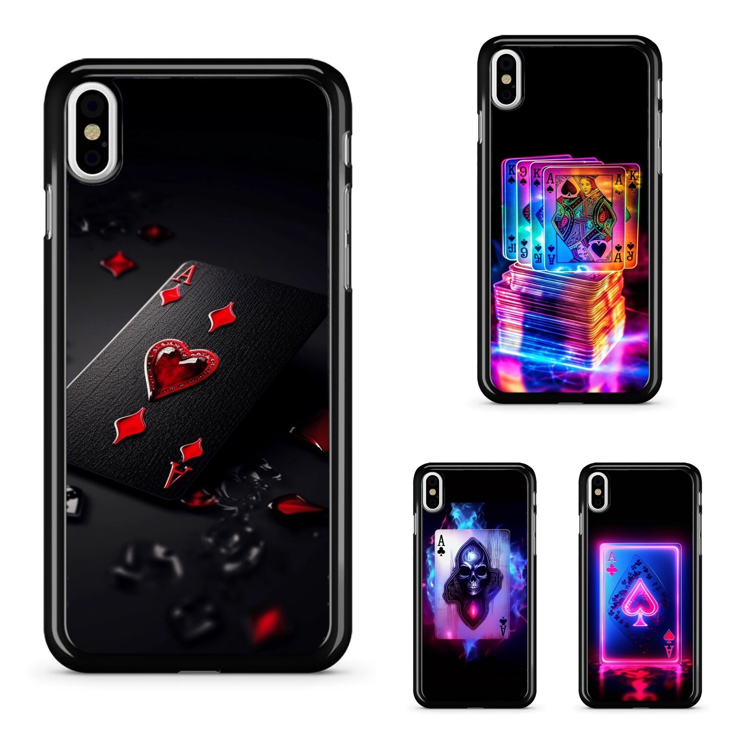 For Google Motorola Moto Apple iPhone ace spades card casino Rigid Plastic