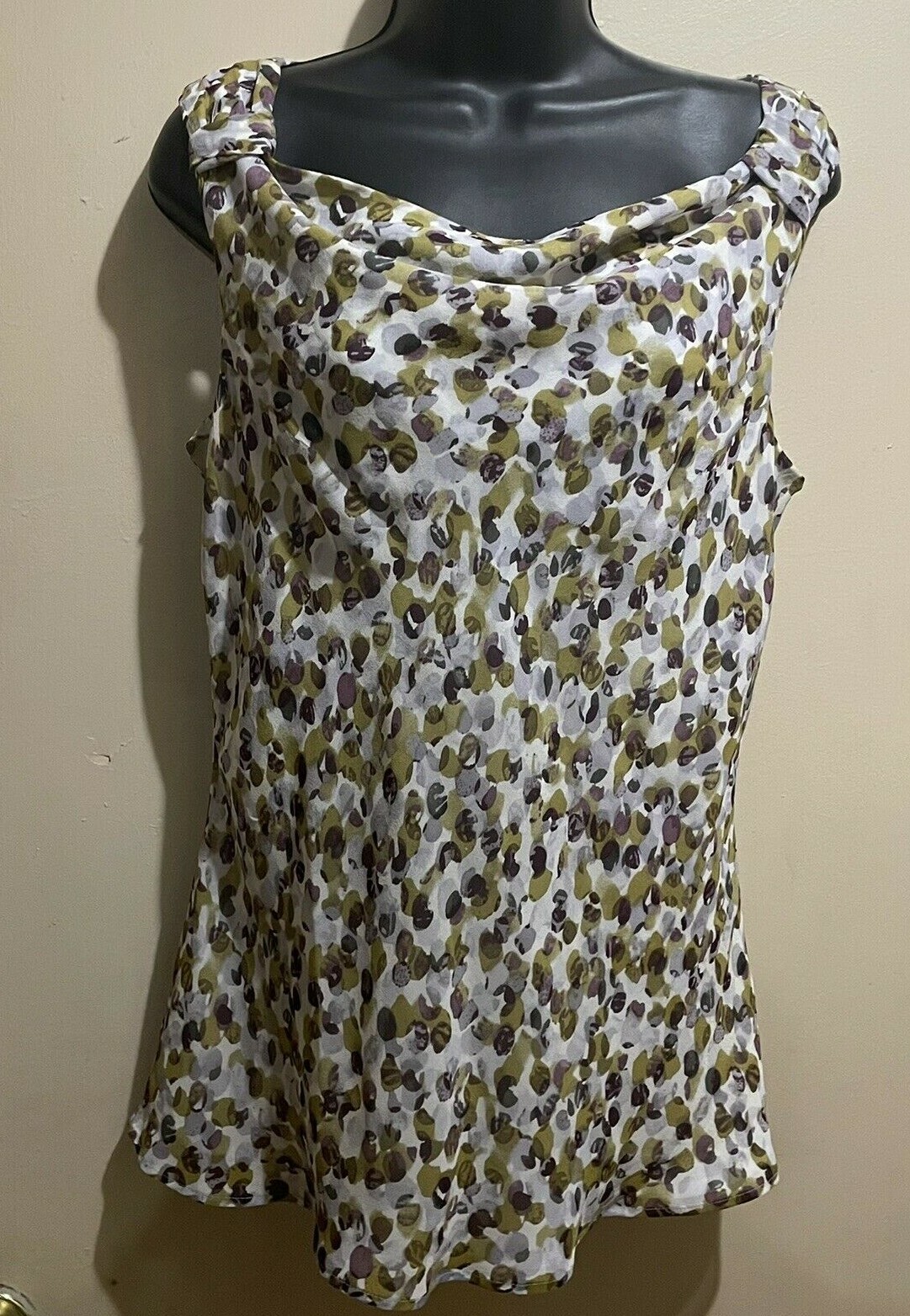 Pendleton Drape Neck Geometric Print Silk Blouse … - image 4