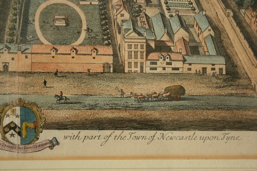 Kipps View of Newcastle Upon Tyne Hand Coloured Copper Engraving pub 1707 - 第 3/4 張圖片