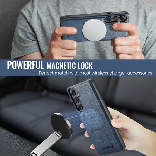 For Samsung S25 S24 S23 Detachable Magnetic Case with RFID Blocking Card Holder - Bild 19 von 43