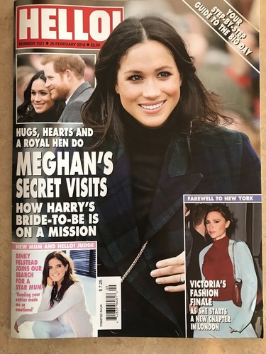 HELLO UK MAGAZINE #1521 FEB 2018, MEGHAN MARKLE & PRINCE HARRY. - Picture 1 of 2