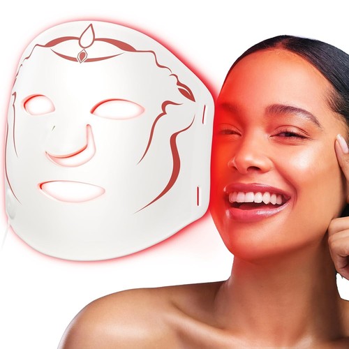 Red Light therapy Mask for Face Wrinkles,Silicone Portable Led Facial Mask