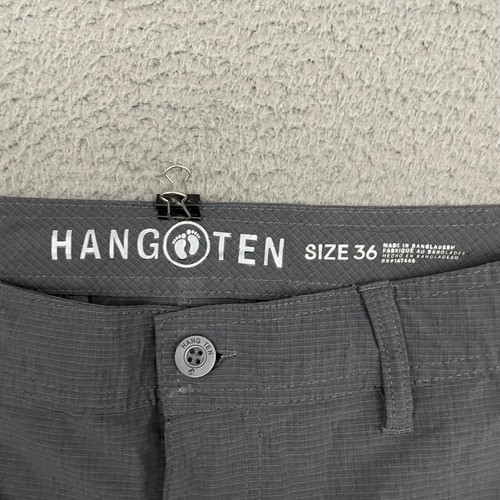Hang Ten Shorts Mens Size 36 Gray Hybrid Drawstring Surfer Casual Beach Dad - Picture 5 of 8
