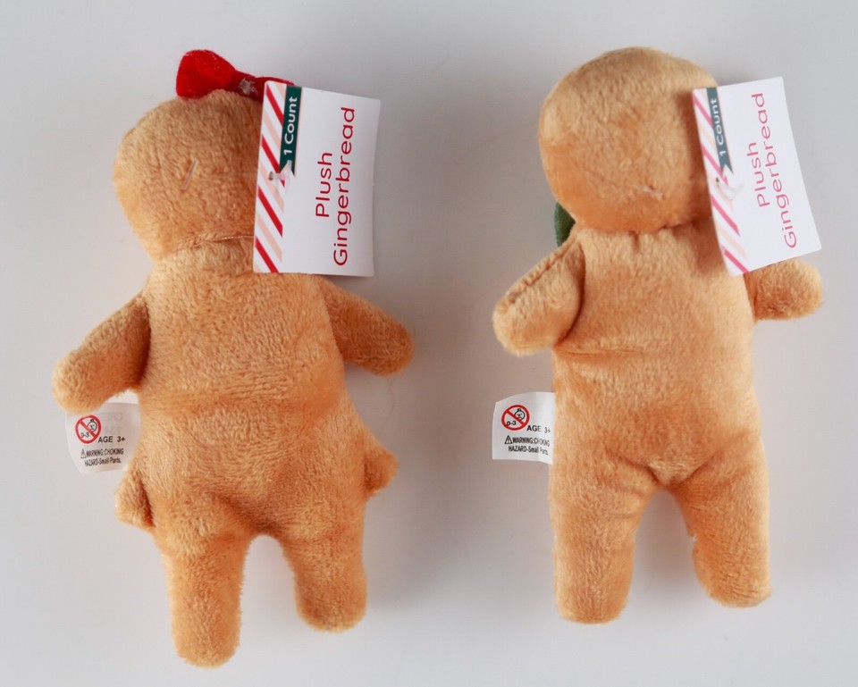 New Target Bullseye Playground 5" Gingerbread Boy & Girl Plush Dolls