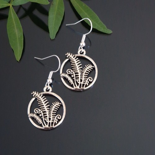 Dangle Drop Earrings Wicca Pagan Boho Symbol Goth Love Xmas Silver Plated Hooks - Picture 30 of 86