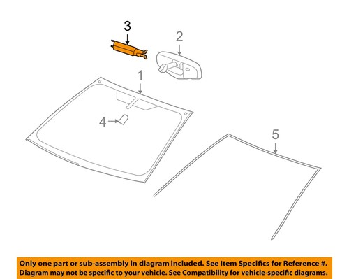 HUMMER H2 SILVERADO SIERRA 1999-2006 REAR VIEW MIRROR WIRING COVER NEW 15195146 - Picture 4 of 5