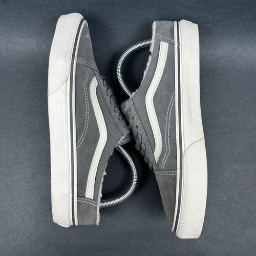 VANS Old Skool Cozy Sherpa Fleece Sneakers Mules Sz 7.5 Men's Pewter Marshmallow - Bild 5 von 9