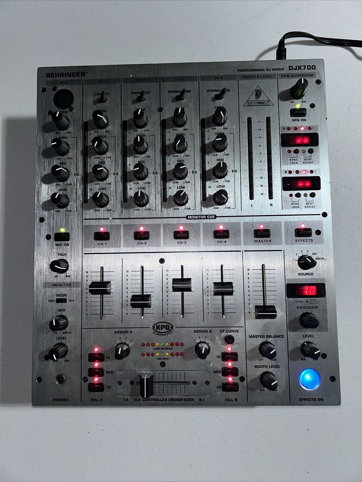 DJX700 Behringer Professional 5 Channel DJ Mixer Silver for sale 