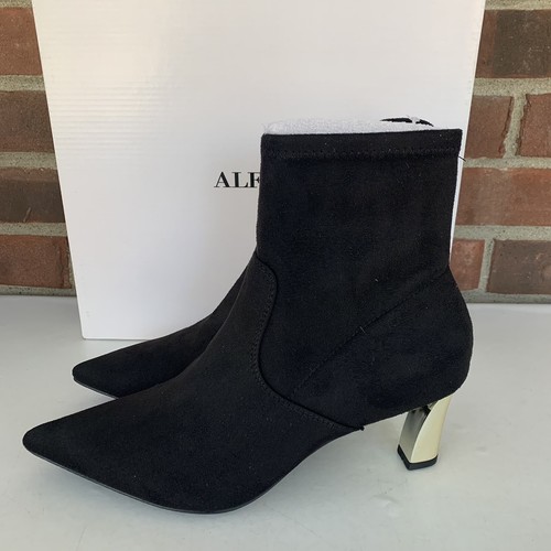 Alfani Bambey Black Fabric Block Heel Ankle Boots Women’s US 7 M NEW - Picture 4 of 8