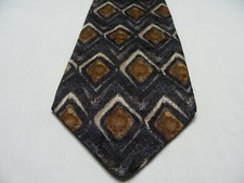 MULBERRY - Beautiful Geometric Pattern - Made in USA - Italian Silk Neck Tie 