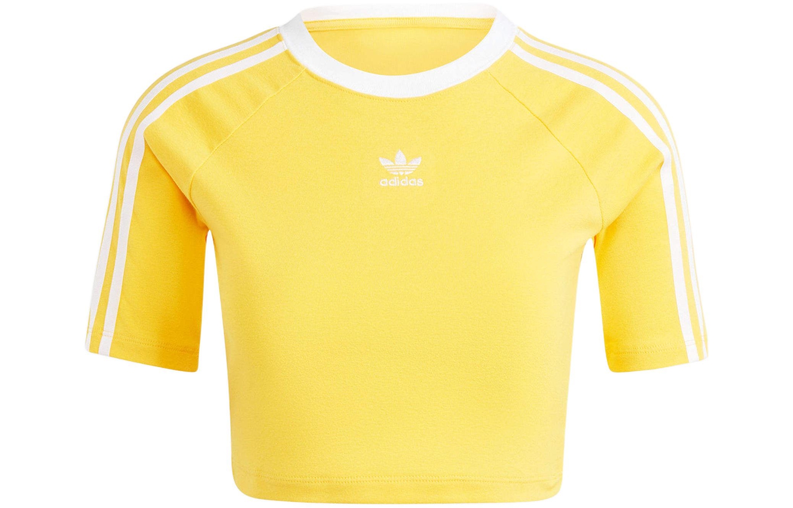 Приталенная футболка с коротким рукавом и логотипом adidas Originals в три полосы с цветным блоком