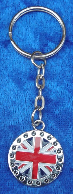 Union Jack Flag Keyring Key Ring UK Britain GB London United Kingdom Souvenir