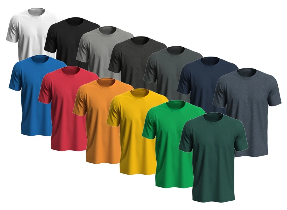 Stedman Kurzarm Baumwoll T-Shirt Rundhalsausschnitt Lux Solid Tee Shirt - Bild 1 von 1