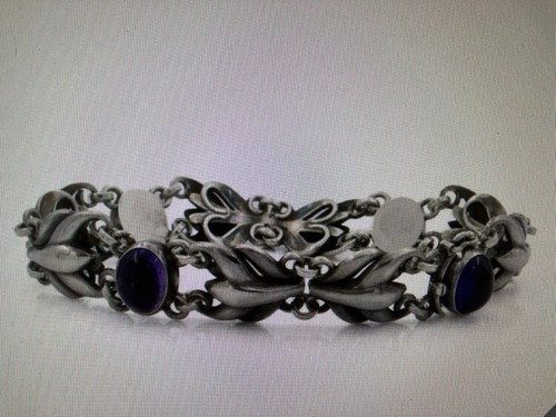 GEORG JENSEN bracelets with amethyst no: 53 L: 19 cm - Picture 5 of 5
