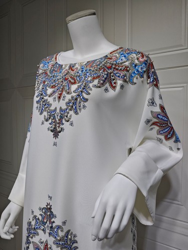 Muslim Abaya Kaftan Maxi Dress for Women Elegant Floral Printed Dubai Party Gown - Picture 57 of 307